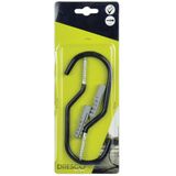 Dresco - Garage fietshaken - Zwart - Metaal - 2 stuks