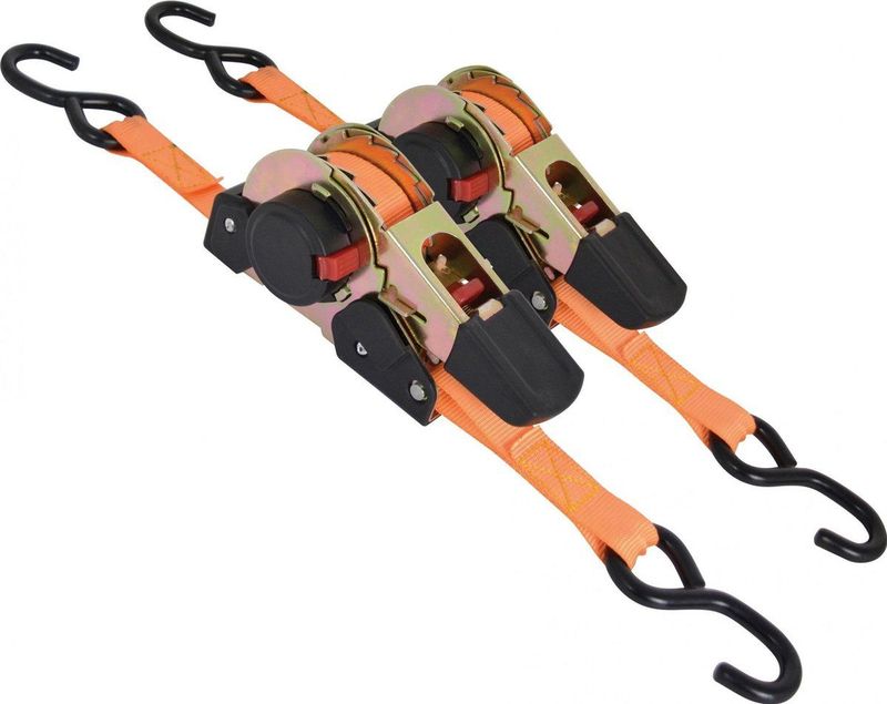 Carpoint - Spanbanden - Oranje - 2 Stuks - Inclusief Ratel en S-Haken