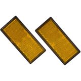 Carpoint - Reflectoren - Oranje - Kunststof - E-Keur - 86x40mm - 2 Stuks