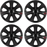 Carpoint - VR Carbon - Wieldoppenset - Zwart - Carbon - Set van 4