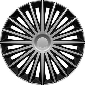 Carpoint - Dakota - Wieldoppenset - Zilver/zwart - 14 Inch - 4 Stuks