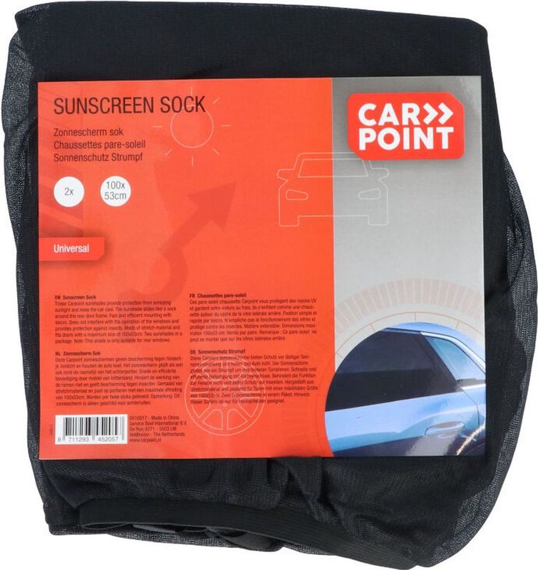Carpoint - Zonnescherm Sok - Universeel - 100% Polyester - 2 Stuks