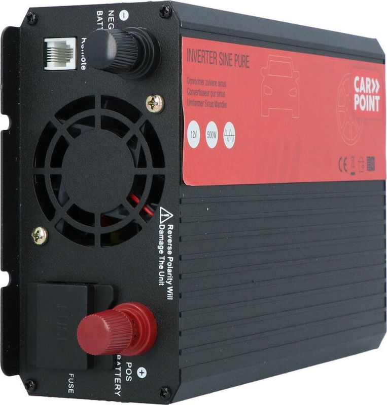 Carpoint Pure Sinus Omvormer 12V>230V 500W