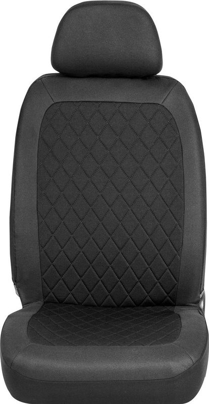 Carpoint - Nice - Stoelhoezen Set - Zwart - Polyester - 4-delig