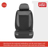 Carpoint - Milaan - Stoelhoezen Set - Zwart - Polyester met PVC Accenten