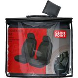 Carpoint - Praag - Autostoelhoezen - Zwart - Polyester - 4-delige set