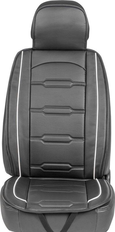 Carpoint - Madrid - Autostoelkussen - Zwart / Grijs - Water- en Vuilafstotend