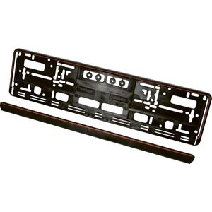 Carpoint - Langwerpig Kunststof Kentekenplaathouder - Rood - Geschikt voor Europees Model