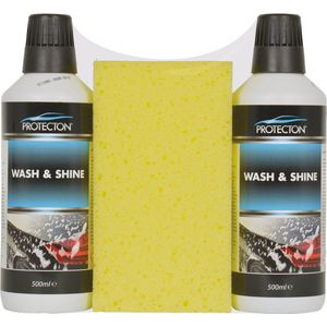 Protecton - Wash & Shine - Reinigingsset - Zwart - Kunststof - 2 x 500 ml