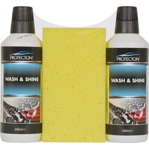 Protecton Wash & shine set 2x 500ml met spons