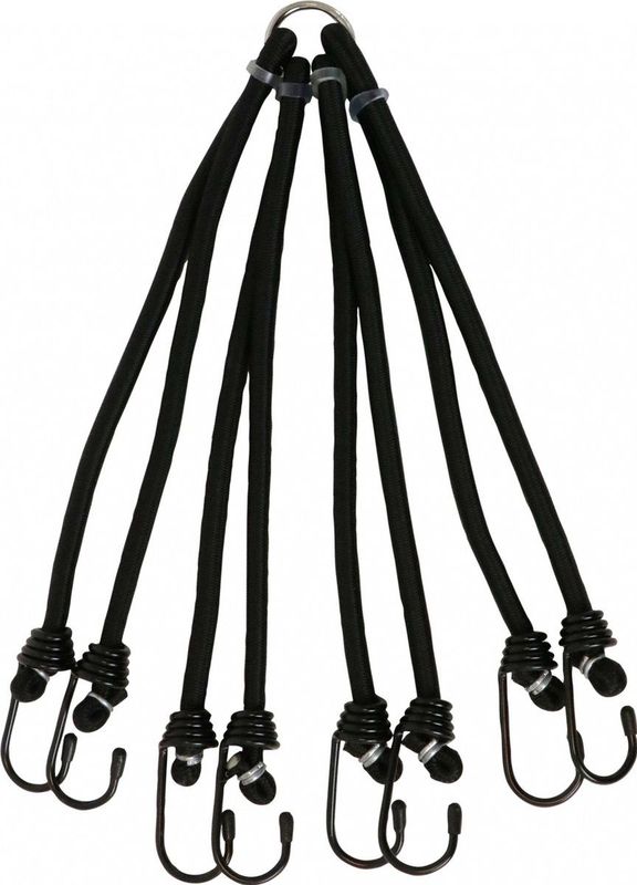 Carpoint - Bagagebinder - Spanband - Zwart - Polyester - 550 mm - 8 Haken