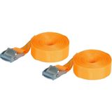 Carpoint - Spanband - Zwart - 2 Stuks - 2,50 Meter - 500 Kilogram Breekkracht