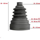 Womi - W506 - Aandrijfashoezen - Neopreen Rubber - Inhoud 12 Stuks