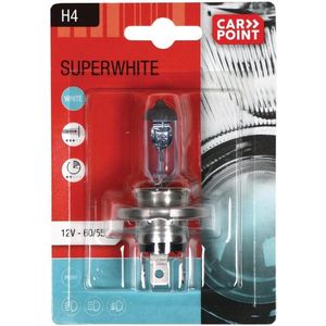Carpoint Superwhite Halogeen H4 12V 60/55W – Helder Wit Licht – Energiezuinig – Eenvoudige Installatie