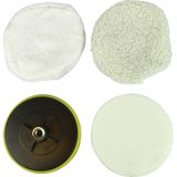 Carpoint - Polijstschijfset - Voor Haakse Poetsmachine - Inclusief Polijsthoesen en Kussen