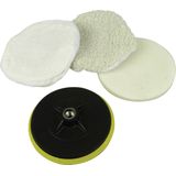 Carpoint - Polijstschijfset - Voor Haakse Poetsmachine - Inclusief Polijsthoesen en Kussen
