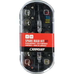 Carpoint - 30-Delige Gloeilampenset - H1-Lampen - Zekeringen - Opbergbox