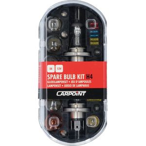 Carpoint - H4 Autolampenset - 30-delige Set - Inclusief Zekeringen - Compacte Opbergbox