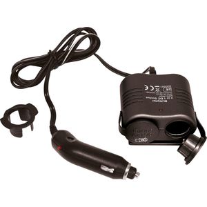 Auto-sigarettenaansteker, verdeler, 12 V stekker en bus verlengkabel met schakelaar, 1 tot 2 sigarettenaansteker, stopcontact voor 12 V/24 V caravans, auto's, vrachtwagens (0,2 m