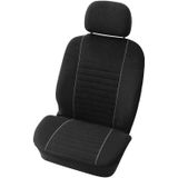 Carpoint - Velours Stoelhoesset - Zwart - Polyester - 4-Delig