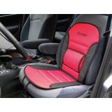 Carpoint - Comfort Stoelkussen - Zwart/Grijs - Polyester/Mesh