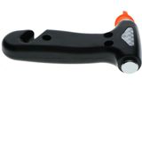 Carpoint - Veiligheidshamer - Zwart - Gehard Staal - Inclusief Gordelsnijder