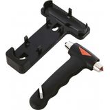 Carpoint - Veiligheidshamer - Zwart - Gehard Staal - Inclusief Gordelsnijder