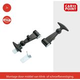 Carpoint - Motorkaphaken - Zwart - Rubber - Set van Twee