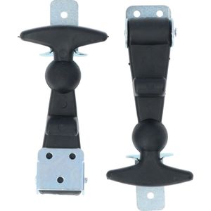 Carpoint - Motorkaphaken - Zwart - Rubber - Set van Twee