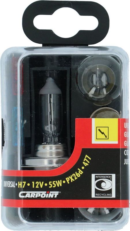 Carpoint - H7-reservelampenset - 7-delige - Universeel - Duurzaam