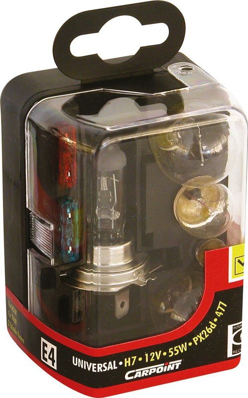 Carpoint Reservelampen set Standaard H7 6-Delig