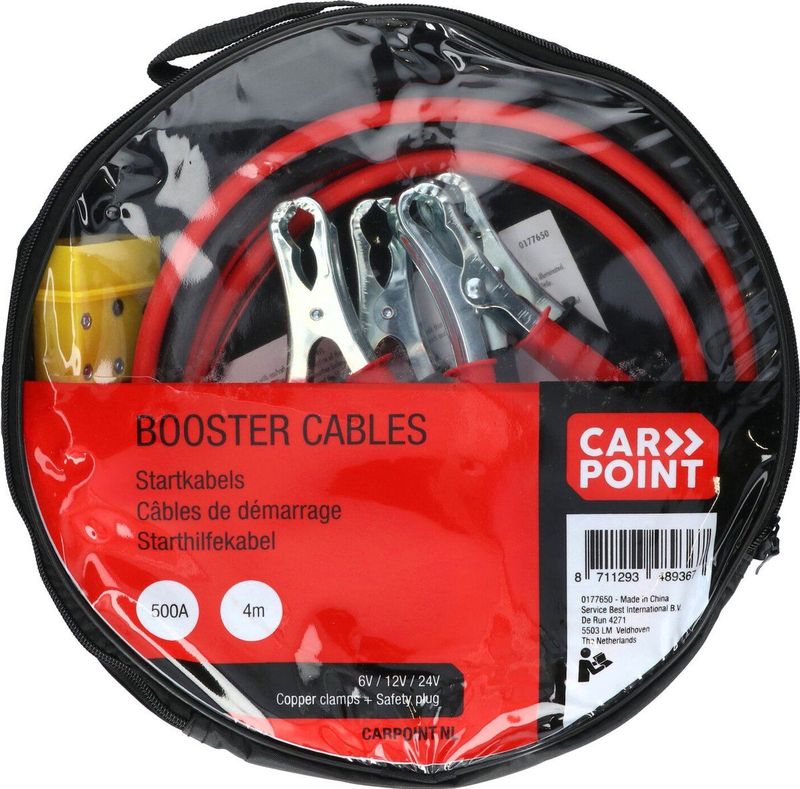 Carpoint - Startkabels - Rood/Zwart - Gele Veiligheidsplug - LED Indicatie