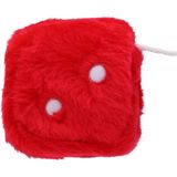 Carpoint - Pluche Dobbelstenen - Rood - Set van Twee - 40cm Koord
