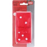 Carpoint - Pluche Dobbelstenen - Rood - Set van Twee - 40cm Koord