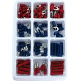 Kabelverbinders - Set - Rood Blauw - Kunststof - Dubbelkrimp