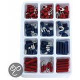 Kabelverbinders - Set - Rood Blauw - Kunststof - Dubbelkrimp