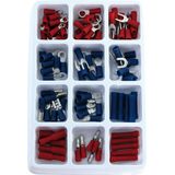 Kabelverbinders - Set - Rood Blauw - Kunststof - Dubbelkrimp