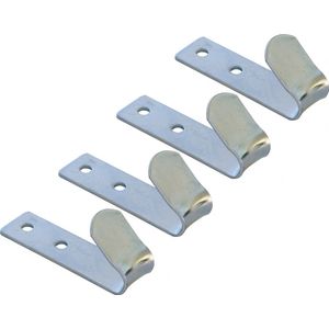 Carpoint - Opschroefhaak - Zilver - Metaal - 4 Stuks