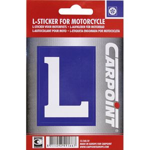 Carpoint - Sticker L - Blauw/Wit - Voor Motorfiets