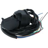 Carpoint - 7-polige Stekkerdoos - Zwart - Kunststof - 200 cm