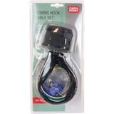 Carpoint - 7-polige Stekkerdoos - Zwart - Kunststof - 200 cm