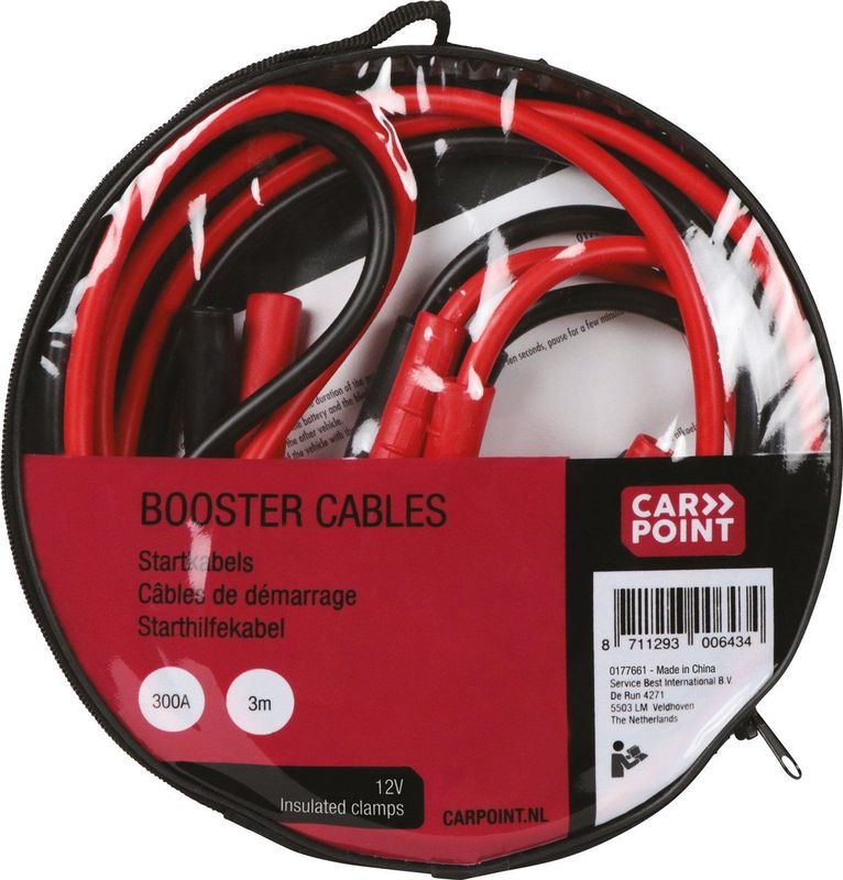 Carpoint - Startkabels - Rood/Zwart - 3 Meter - 300 Ampère