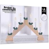 Kaarsenbrug met 7 lampen - hout
