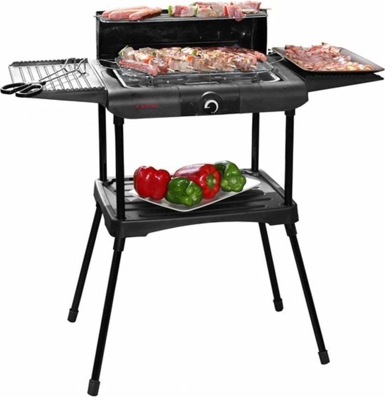 Excellent Electrics - Elektrische Barbecue - Zwart - 2000W - Grilloppervlak 36x24 cm