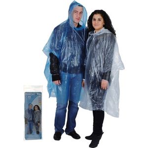 Free And Easy Regenponcho Unisex Blauw One Size