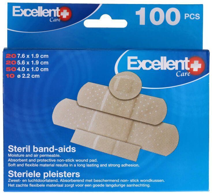 Pleisters - 100 Stuks - Diverse Formaten - Ademend