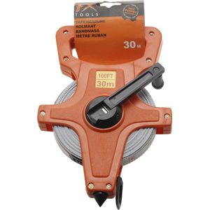 FX Tools Landmeter - Oranje - Meetlint met Rolhendel - 30 Meter