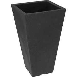 Homestyle Bloempot Capri - Bloempotten - 27x15x45 cm Antraciet Vierkant