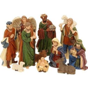 CrechedeNoel Kerststal figuren - 11-Delig - Polystone