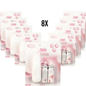 Ultra Fresh - Fresh Rose breeze - Luchtverfrisser - 8 x 12ml - 16 vullingen met houder Navulling - Badkamer - toilet - Voordeelverpakking
